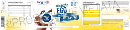 LongLife® Absolute Egg Caffè | Integratore di proteine (80%) | Polvere aroma caffé | Salute delle ossa | Senza glutine e vegetariano