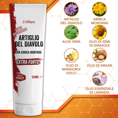 ItRare 100ml - Pomata Artiglio del diavolo forte | Gel con Arnica Montana | Crema