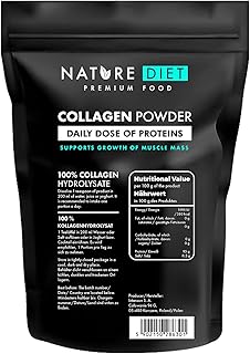 Nature Diet - Polvere di collagene 600 g | Idrolizzato | Non aromatizzato | Peptidi di collagene | Fonte di proteine