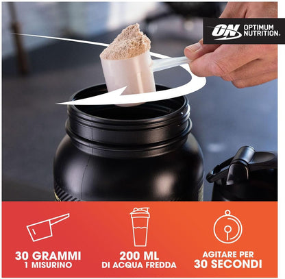 Optimum Nutrition Gold Standard 100% Whey Proteine in polvere per lo Sviluppo e il Recupero Muscolare con Glutammina e Aminoacidi BCAA Naturali, Gusto Gelato alla Vaniglia, 76 Dosi, 2,28 kg