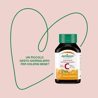 Vitamina C 1000 Masticabile Arancia 120 Compresse