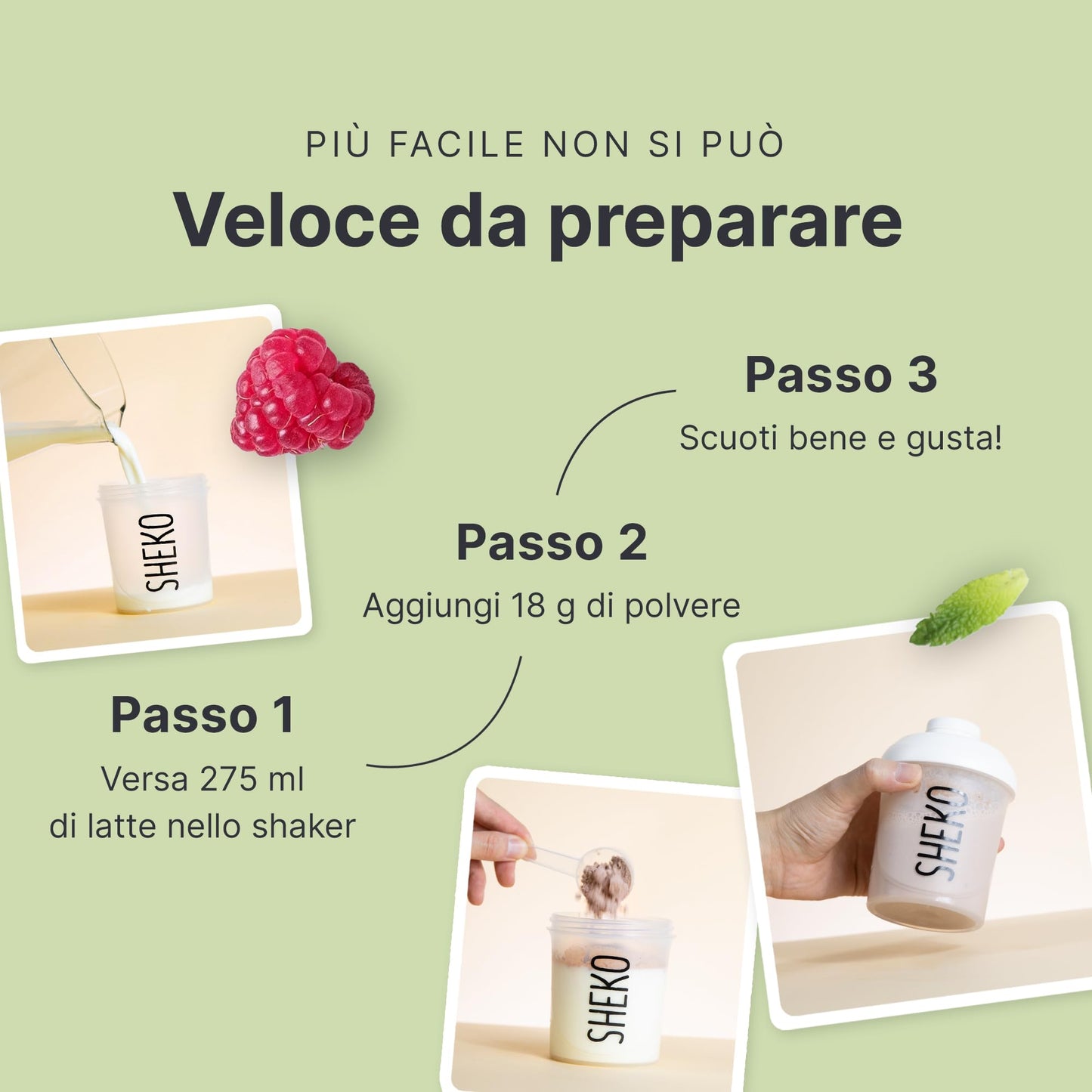 Sheko Frullato proteico al gusto Caffè - integratori per dimagrire con 200 Kcal - 25 dosi di Pasti sostitutivi dimagranti per barattolo