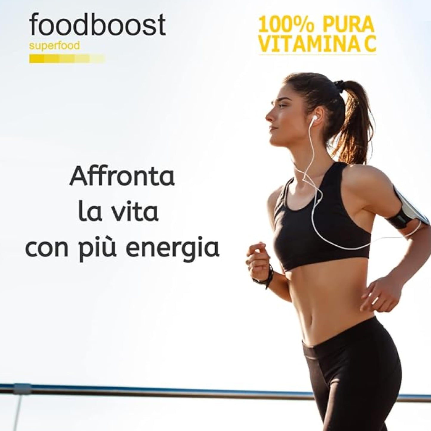 100% Vitamina C in polvere Pura 1 Kg - foodboost - senza additivi, conservanti, edulcoranti. Per Collagene, supporto immunitario, ossa e articolazioni. marchio di fiducia italiano