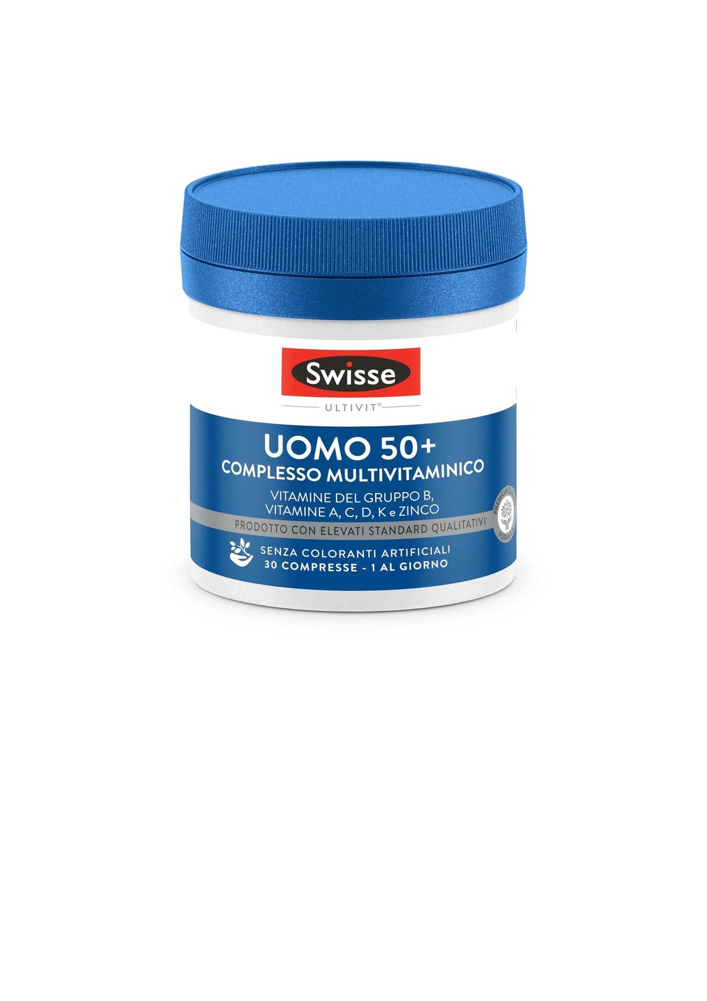 Swisse Multivitaminico Uomo 50+ - 30 Compresse - Integratore multivitaminico per uomo con vitamine, minerali ed erbe naturali