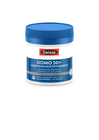 Swisse Multivitaminico Uomo 50+ - 30 Compresse - Integratore multivitaminico per uomo con vitamine, minerali ed erbe naturali