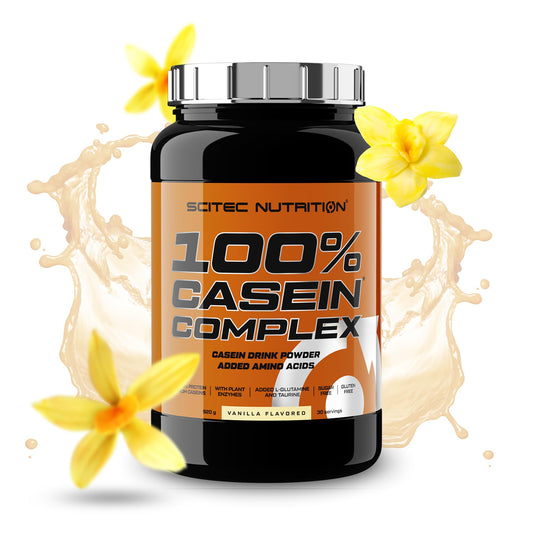 Scitec Nutrition 100% Casein Complex - Complesso a base di caseina micellare - con L-glutammina, taurina ed enzimi vegetali, 920 g, Vaniglia