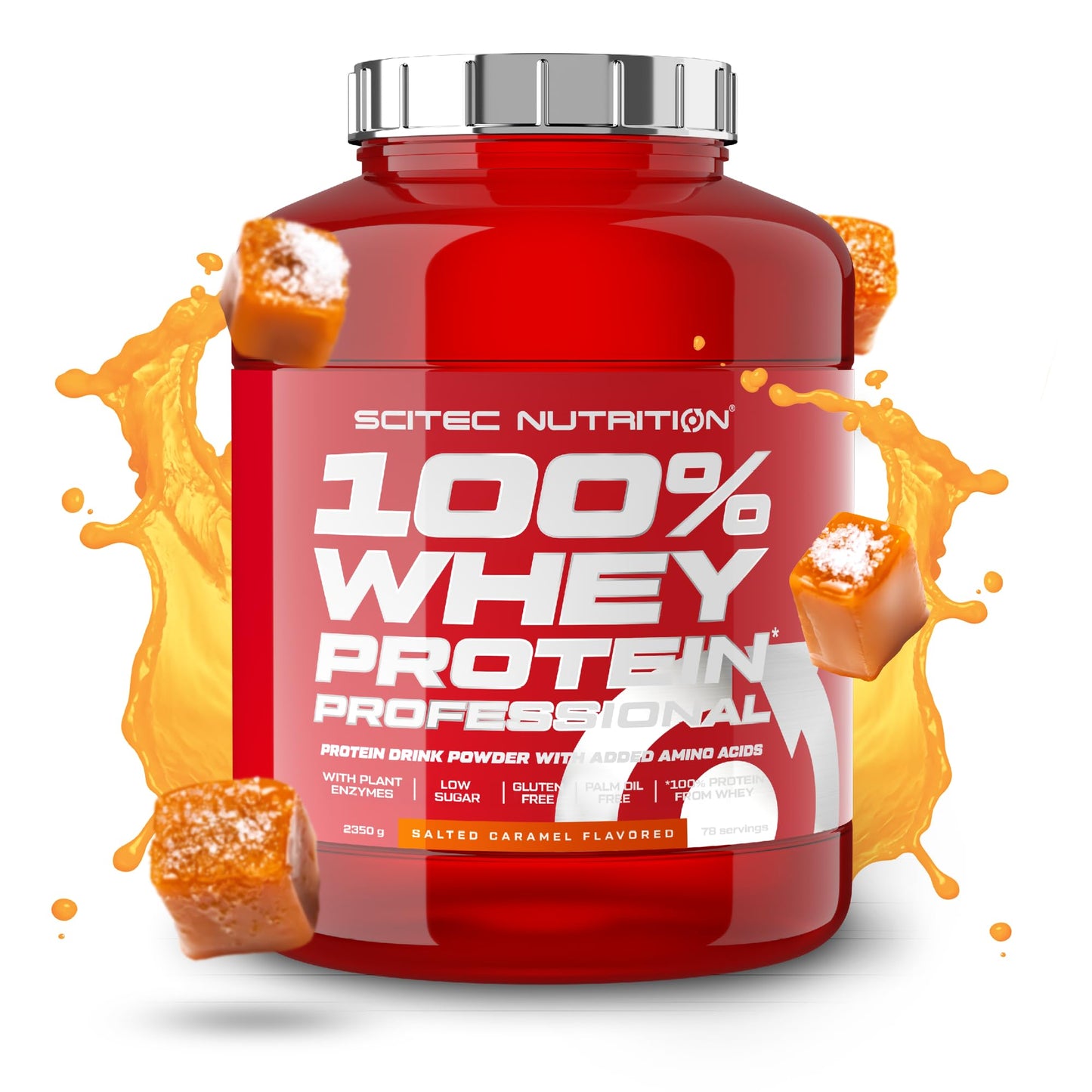 Scitec Nutrition 100% Whey Protein Professional - Potenziato con aminoacidi extra ed enzimi digestivi - Senza glutine - Senza olio di palma, 2.35 kg, Cioccolato