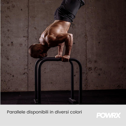 POWRX Parallele Fitness Calisthenics Corpo Libero - Barre Push up + PDF Workout