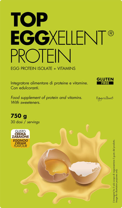 Top Eggxellent Protein - Integratore di Proteine dell'Albume dell'Uovo - Formato: Doypack 750 g - Gusto: Cacao