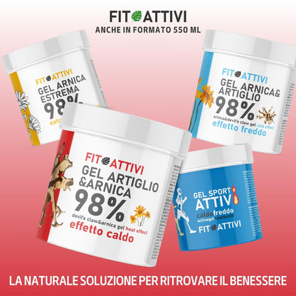 Artiglio del Diavolo Gel Forte e Arnica per Cavalli Uso Umano Effetto Caldo 550 ml, Crema Massaggi arricchita per Muscoli e Articolazioni - FITOATTIVI NATURA E BENESSERE