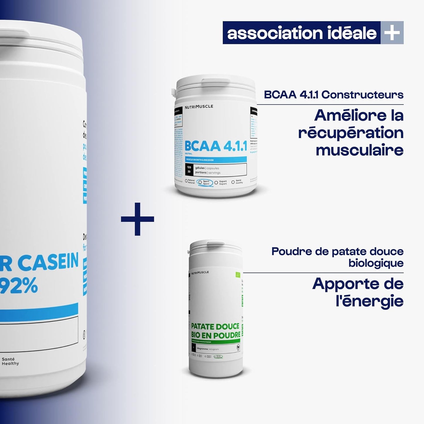 Nutrimuscle Caseina Micellare Isolata | Purezza record 92% - Costruzione muscolare - Soppressore dell'appetito - Assimilazione molto lenta - Non OGM - Costruzione muscolare e fitness (500 g)