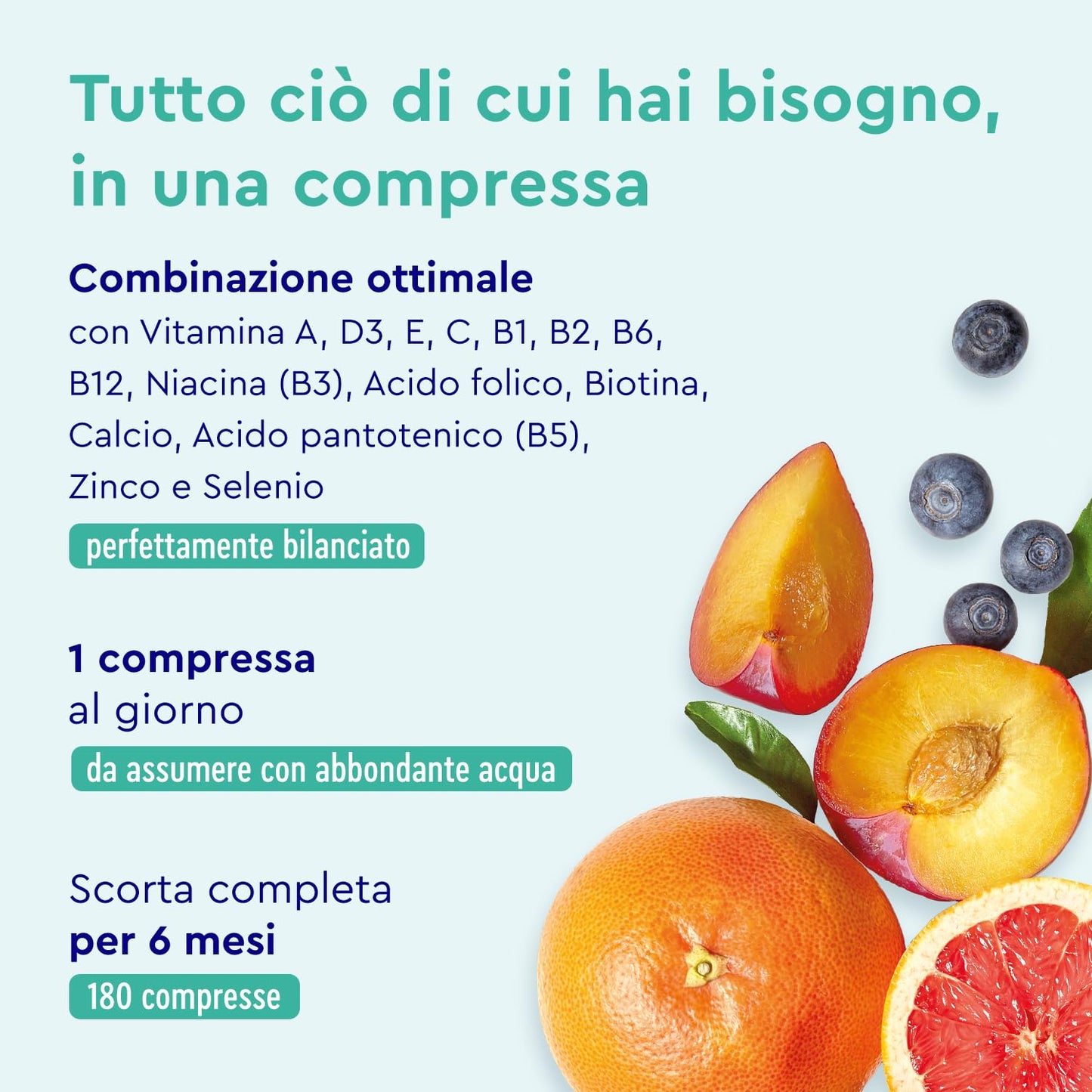 Multivitaminico Completo, Integratore Vitamine 450 Compresse Scorta per più di 1 Anno, Integratore Multivitaminico, Multivitamine e Minerali, con Vitamine A,B,C,D3,E, Calcio, Zinco, Selenio