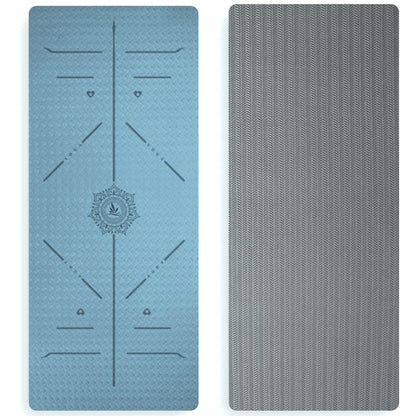 FP-TECH Tappetino da Yoga Imbottito Antiscivolo Fitness Pilates Ginnastica in TPE Mat con Sacca 183 X 68 X 0.8 CM