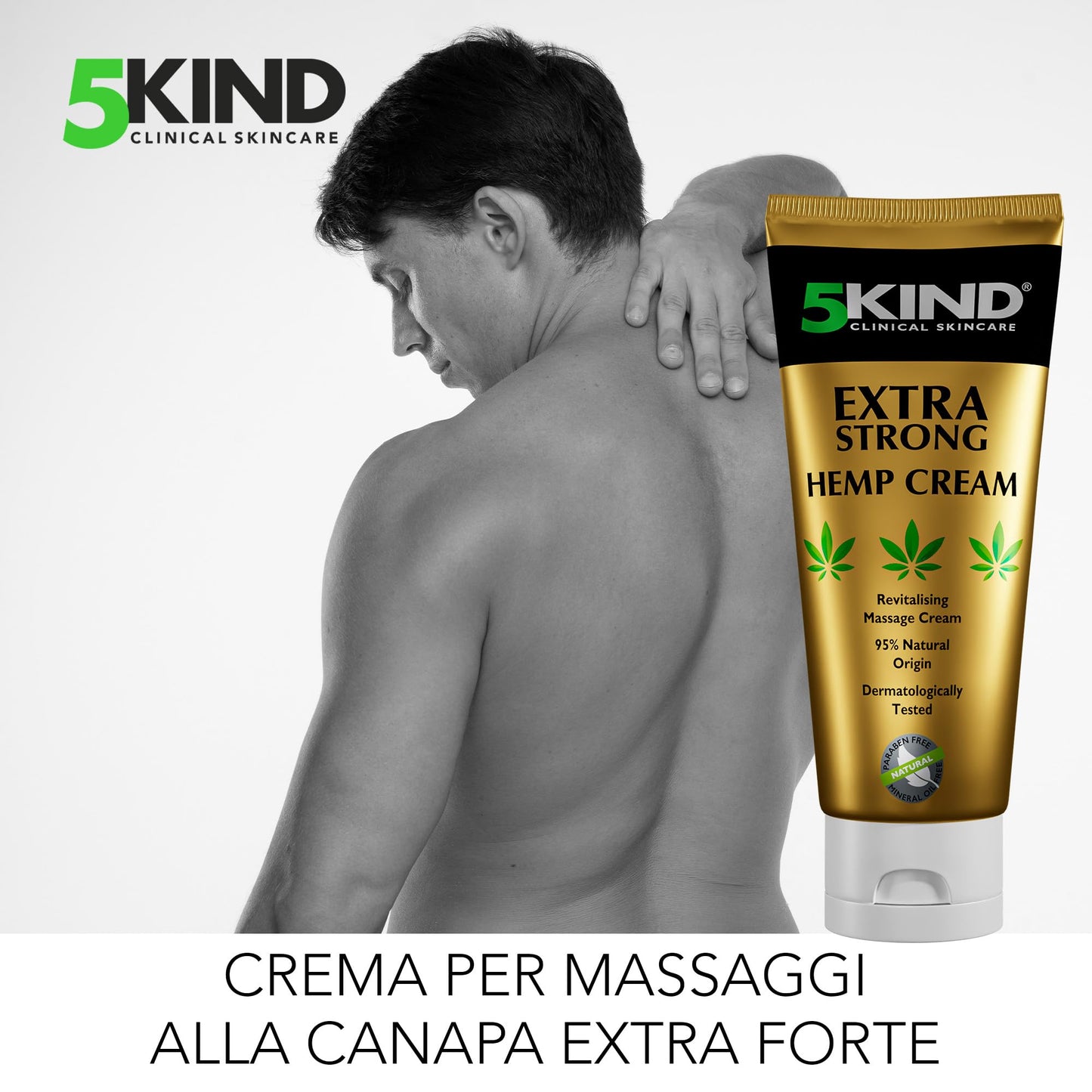 5kind crema canapa extra forte 100 ml - Crema Muscolare Idratante e Ricca Di Estratti Naturali. Calma Piedi, Spalle e Ginocchia