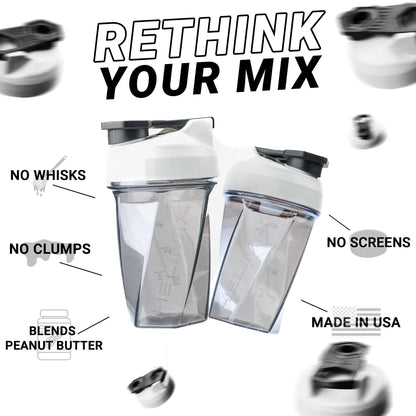 HELIMIX 1,5 Vortex Blender Shaker bottiglia contiene fino a 828 ml | Nessuna palla o frusta | Prodotto negli Stati Uniti | Portatile pre allenamento Proteine del siero di latte shaker tazza | Mescola