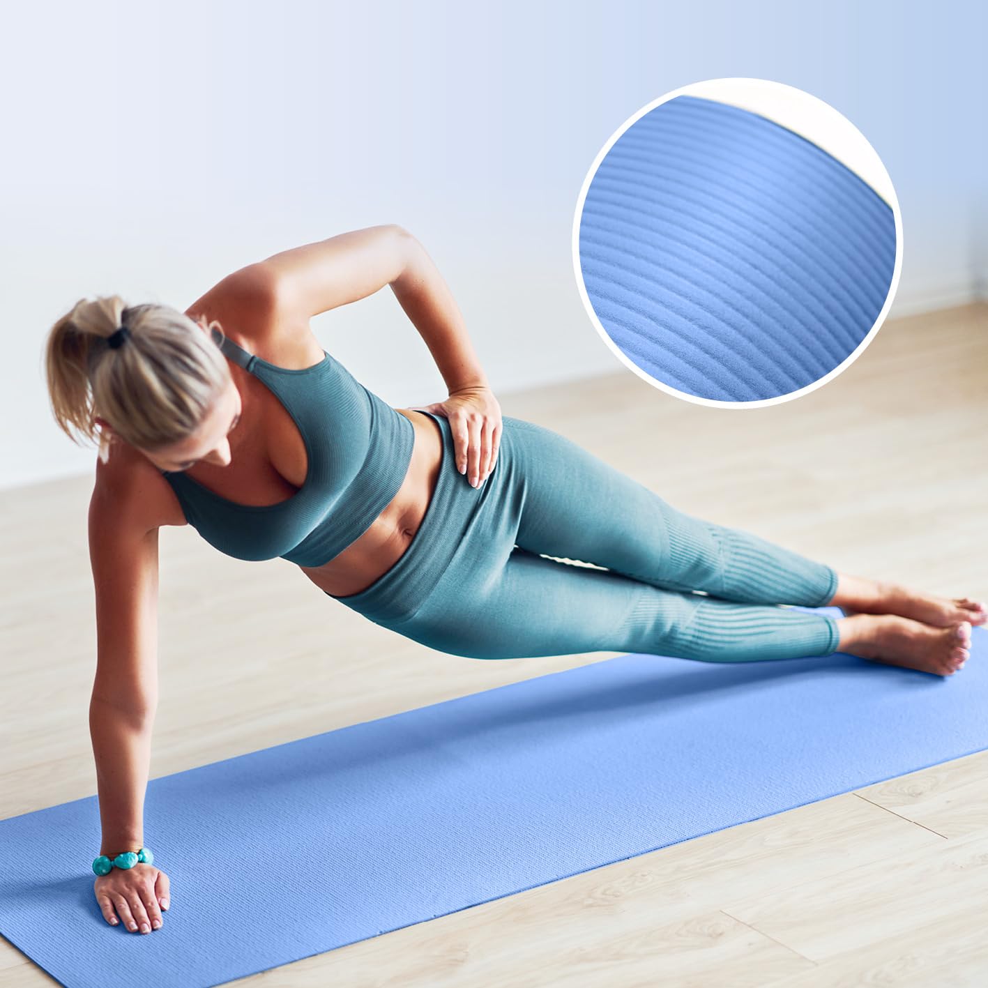 #DoYourFitness Tappetino yoga antiscivolo | Spessore da 0,8cm a 2cm | 183cm x 61cm o XXL 190cm x 100cm | Per principianti e utenti avanzati [Adatto per uso interno/esterno]