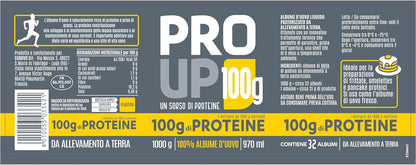 6 bottiglie Albume d'uovo PROUP da 1Kg con 100g di PROTEINE a bottiglia. Da galline allevate a TERRA. Si conserva a temperatura ambiente