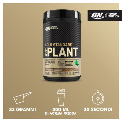 Optimum Nutrition Gold Standard 100% Plant Based, Proteine Vegetali in Polvere per Uomo e Donna, Frullato Proteico Vegano, Post-Allenamento o in Altri Momenti, Gusto Vaniglia, 21 porzioni, 684g