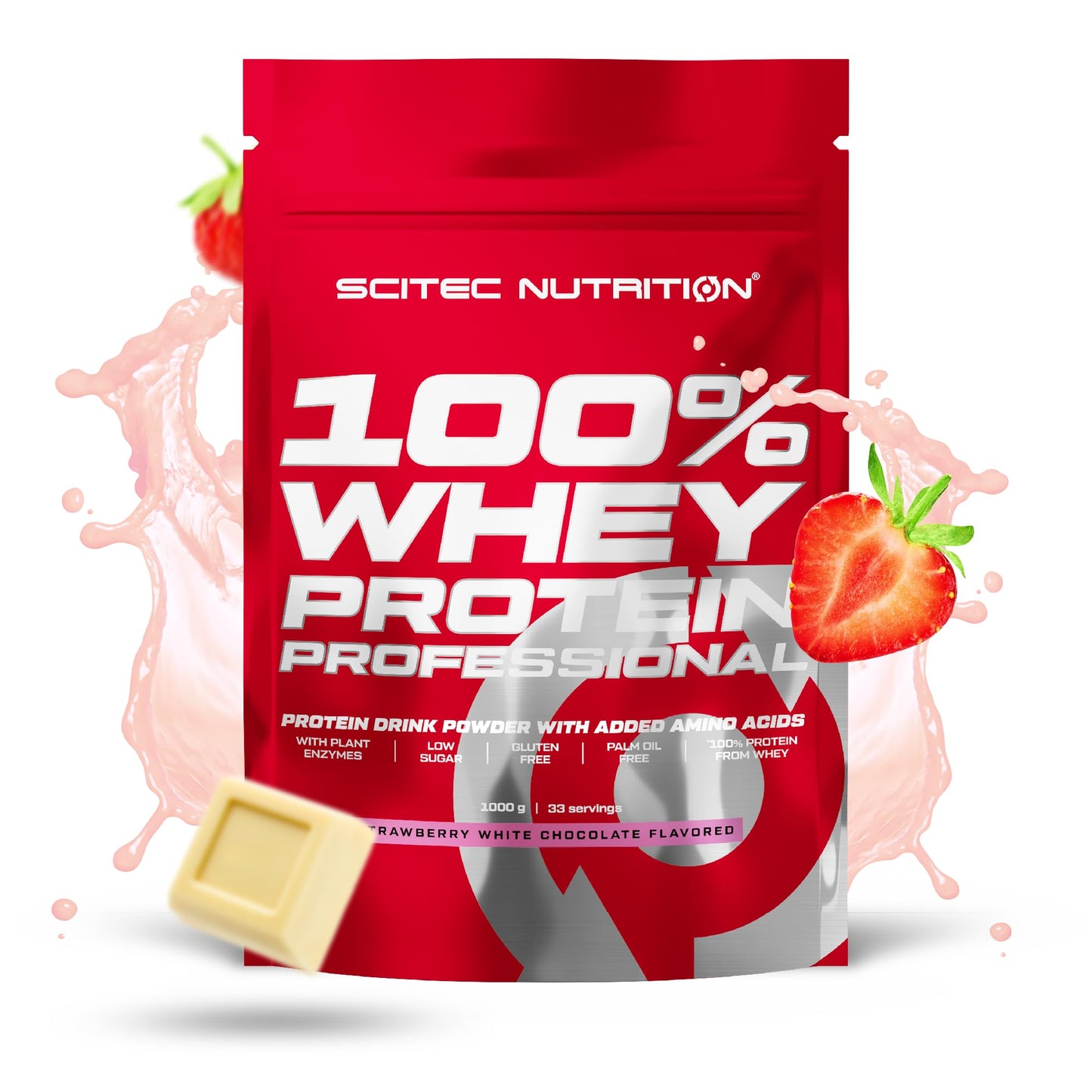 Scitec Nutrition 100% Whey Protein Professional - Potenziato con aminoacidi extra ed enzimi digestivi - Senza glutine - Senza olio di palma, 2.35 kg, Cioccolato