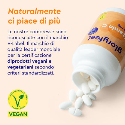 Vitamina C, Acido Ascorbico, Vitamina C 1000mg, 200 Compresse Vegan (6+ mesi), Vitamina C Pura Compresse, Integratore Difese Immunitarie, Vitamin C Concentrata ad Alto Dosaggio