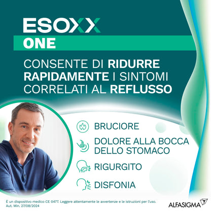 Esoxx One, Dispositivo Medico ad Azione Meccanica che Consente di Ridurre Rapidamente i Sintomi Correlati al Reflusso Gastro-Esofageo, 20 Bustine Orosolubili