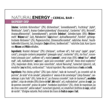 PowerBar Natural Energy Cereal Cacao Crunch 24x40g - Barrette Energetiche di Carboidrati Vegetali + Magnesio