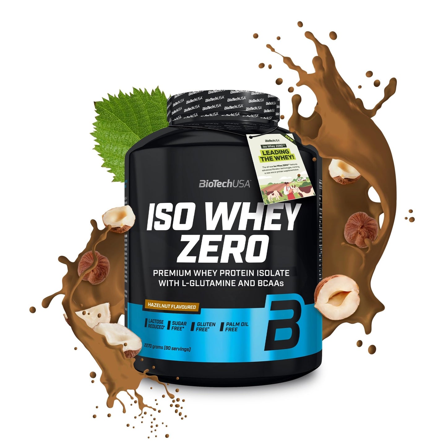 BioTechUSA Iso Whey Zero | Premium Whey Protein Isolate | Grass-Fed | Enzyme-Free | Sugar- and Gluten-free, 908 g, Cioccolato