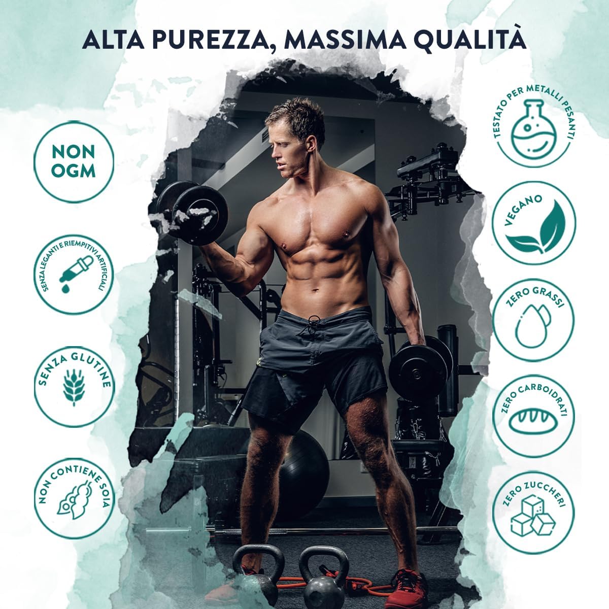 Creatina Monoidrata Polvere Micronizzata 200 Mesh 500g | Integratori Creatina Vegana Palestra Pre Workout, Intra & Post - Creatina Monoidrato Pura Creatine Monohydrate + B6 P5P - Creatina in Polvere