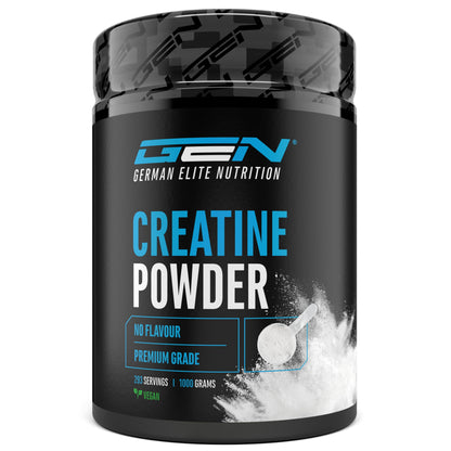 Creatina in polvere - 300 g - Creatina monoidrato pura - Solubilità ottimale - Vegana - Senza additivi - Polvere pura - German Elite Nutrition