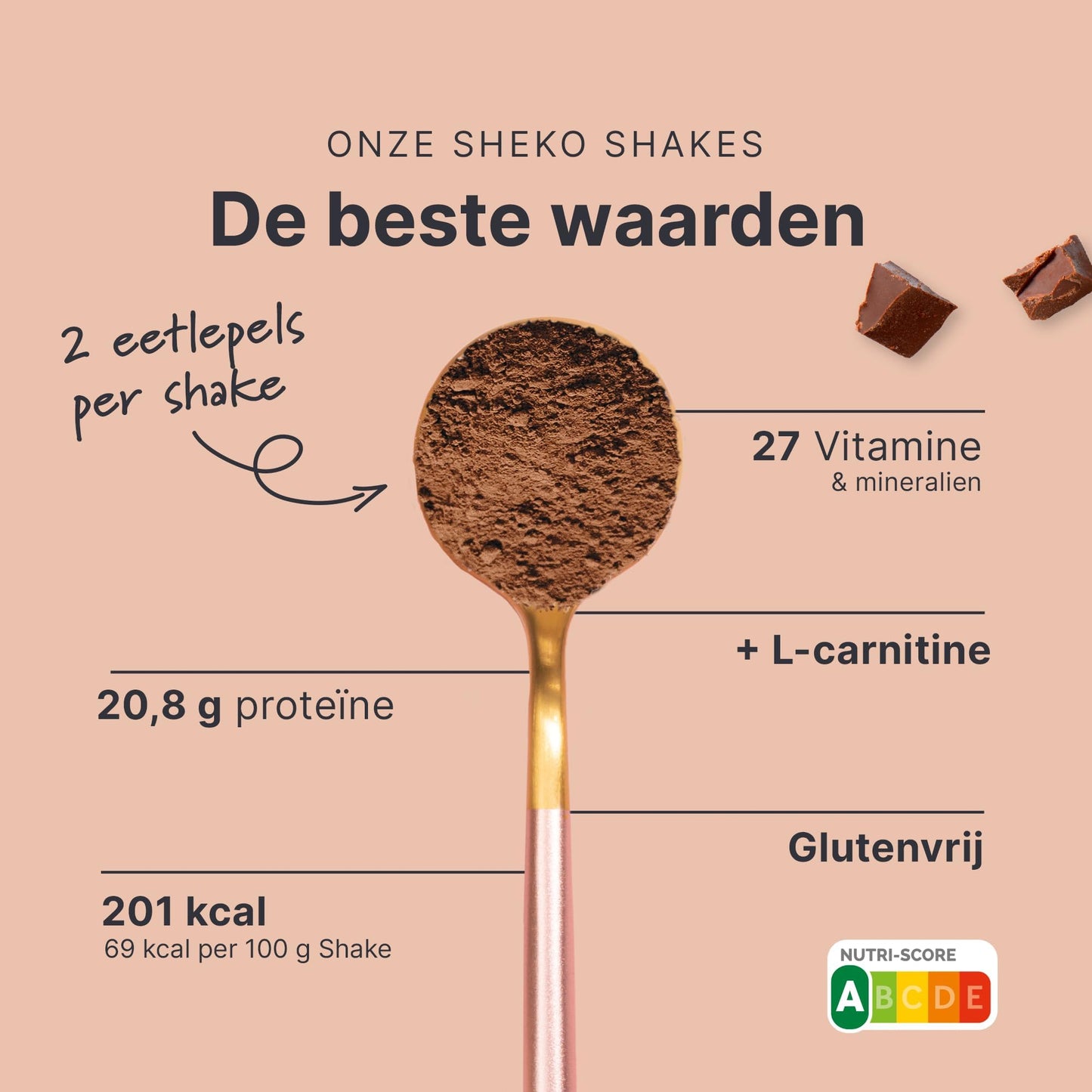 Sheko Frullato proteico al gusto Caffè - integratori per dimagrire con 200 Kcal - 25 dosi di Pasti sostitutivi dimagranti per barattolo