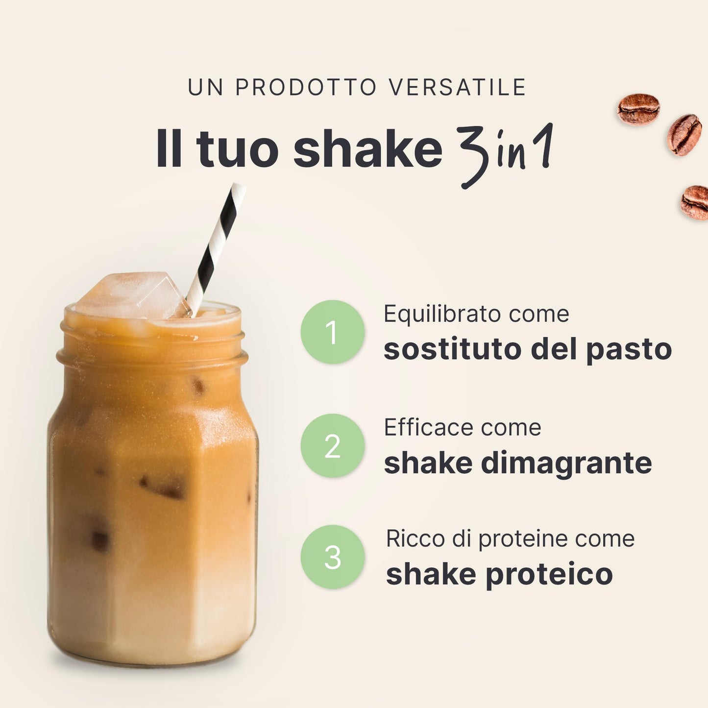 Sheko Frullato proteico al gusto Caffè - integratori per dimagrire con 200 Kcal - 25 dosi di Pasti sostitutivi dimagranti per barattolo