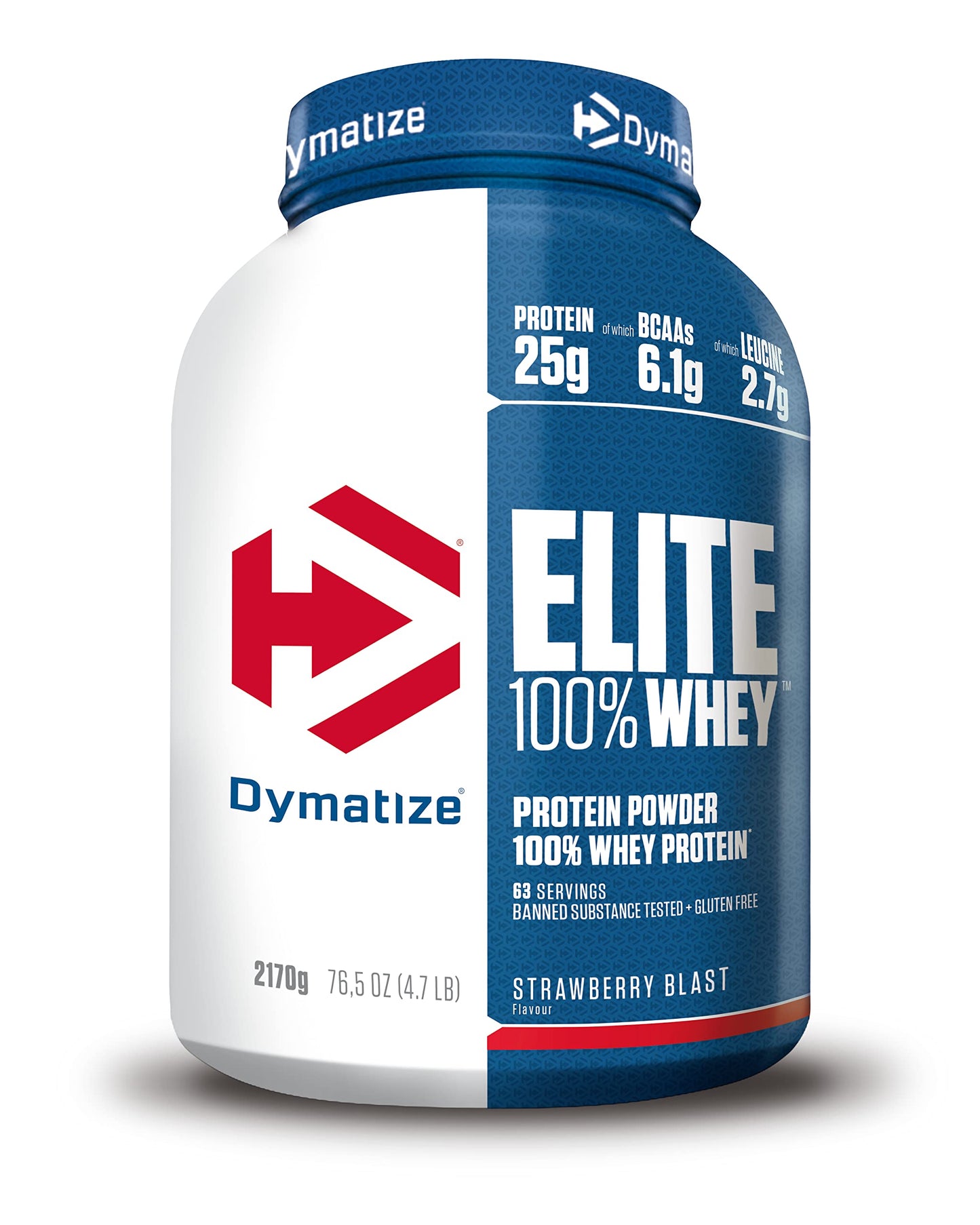 Dymatize Elite 100% Whey Rich Chocolate 2170g - Polvere ad alto contenuto di proteine e basso zuccheri del siero latte BCAA