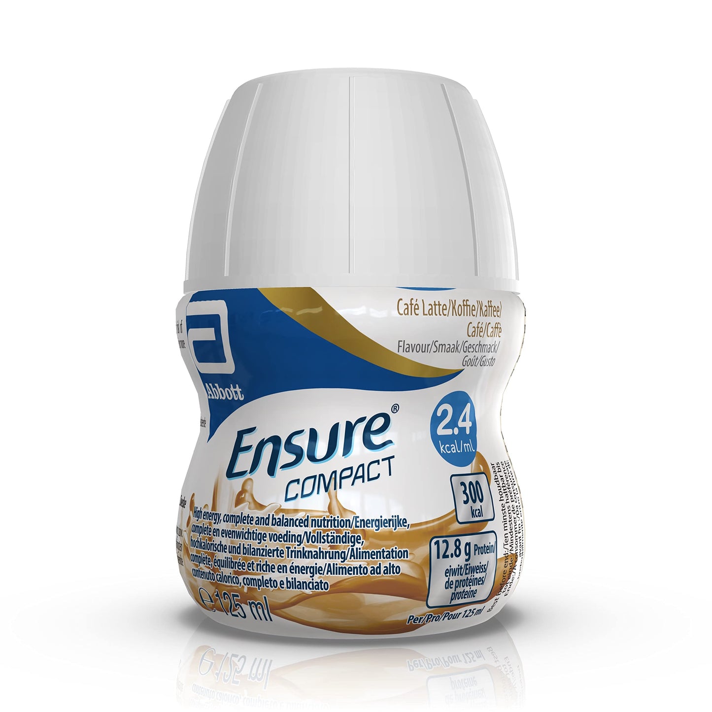 Ensure Compact Supplemento Alimentare Proteico formato Bevanda, Confezione 4x125ml, Gusto Vaniglia