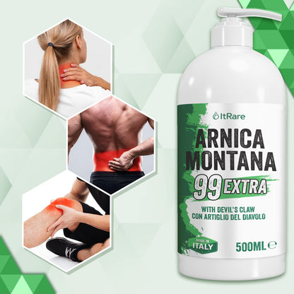 Arnica Montana Extra 99-100ml Arnica per Cavalli uso umano - - Pomata con Artiglio del Diavolo - Muscolare Gel Forte