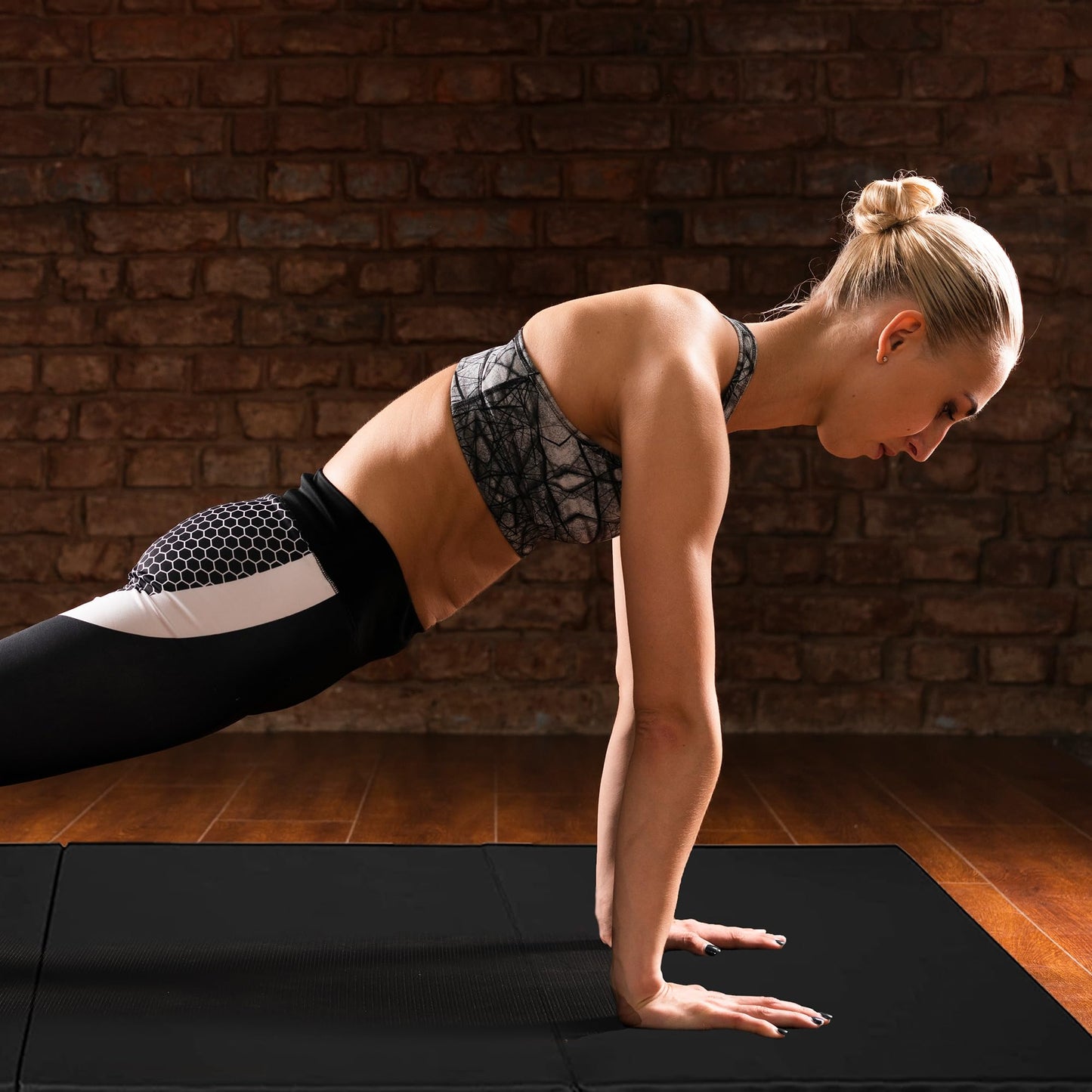 BalanceFrom Tappetino pieghevole a tre pieghe spesso 5,1 cm con manici per il trasporto di MMA, ginnastica e palestra di casa