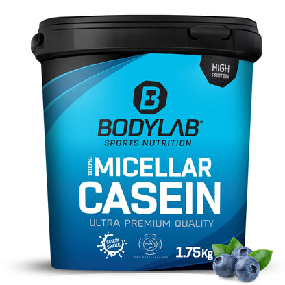 Bodylab24 Casein Micellar Fragola 1750g, 100% caseina pura, ricca di aminoacidi BCAA, lunga sensazione di sazietà, supporta la costruzione muscolare, ideale durante una dieta proteica