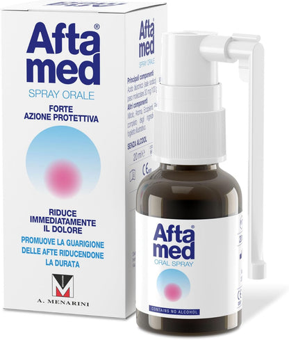 Aftamed Spray indicato per Afte, Stomatiti Aftose, Lesioni del cavo orale - Flacone da 20ml