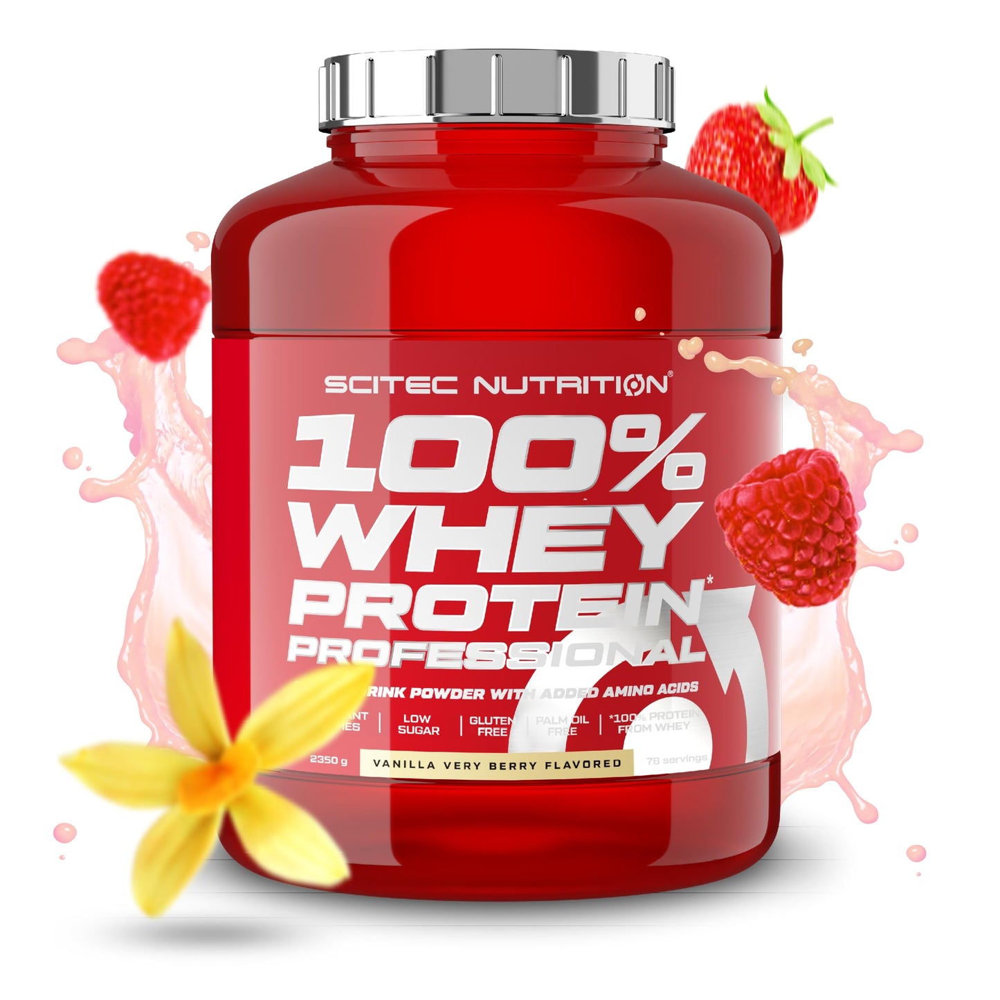 Scitec Nutrition 100% Whey Protein Professional - Potenziato con aminoacidi extra ed enzimi digestivi - Senza glutine - Senza olio di palma, 2.35 kg, Cioccolato