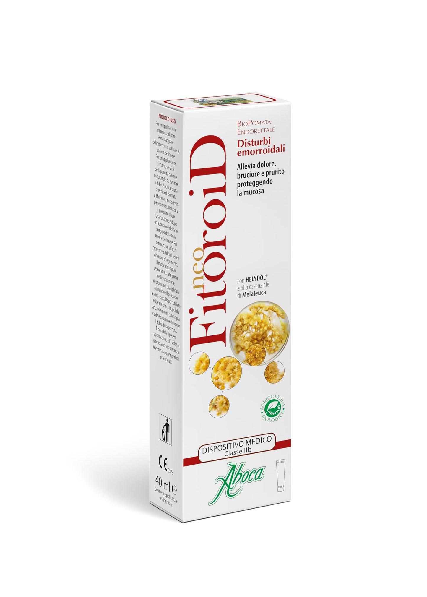 Aboca - NeoFitoroid BioPomata 40ml - Disturbi Emorroidali. Allevia dolore, Bruciore e Prurito Proteggendo la Mucosa