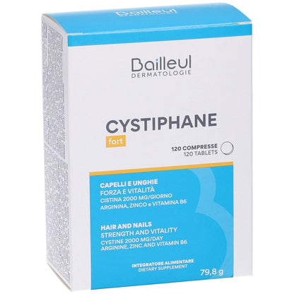 Cystiphane Confezione da 120 Compresse - Integratore alimentare contiene amminoacidi, vitamina B6 e zinco. Contribuisce alla crescita di Capelli e Unghie