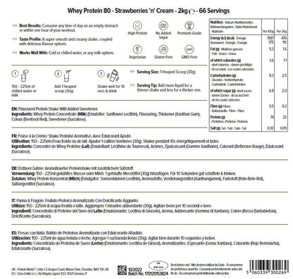 THE PROTEIN WORKS Proteine Whey 80 (Concentrate) In Polvere | 82% Di Proteine | Frullato Proteico Povero Di Zuccheri | Caramello Salato Intenso | 500g