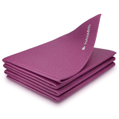 Navaris Tappetino Yoga Pieghevole Anti-Scivolo - Tappeto Sottile 4mm in Morbido Memory-Foam - Ginnastica o Esercizi Pilates in Viaggio Parco Palestra