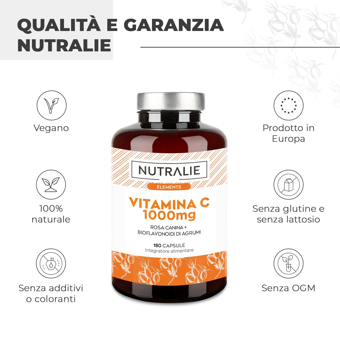 BIOTINA - Crescita Capelli, Unghie e Pelle - Integratore Capelli ad Alto Dosaggio con Zinco Selenio e Vitamine D e E | 120 Capsule Vagane Nutralie