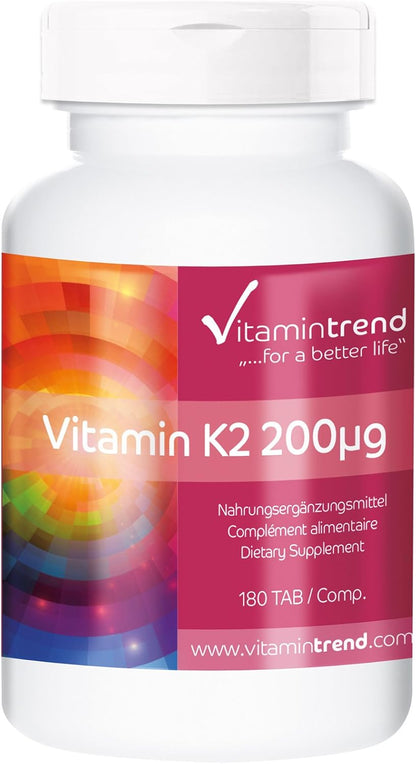 Vitamina K1 200µg - 180 Compresse PER 6 MESI! - vegano - da natto | Vitamintrend®