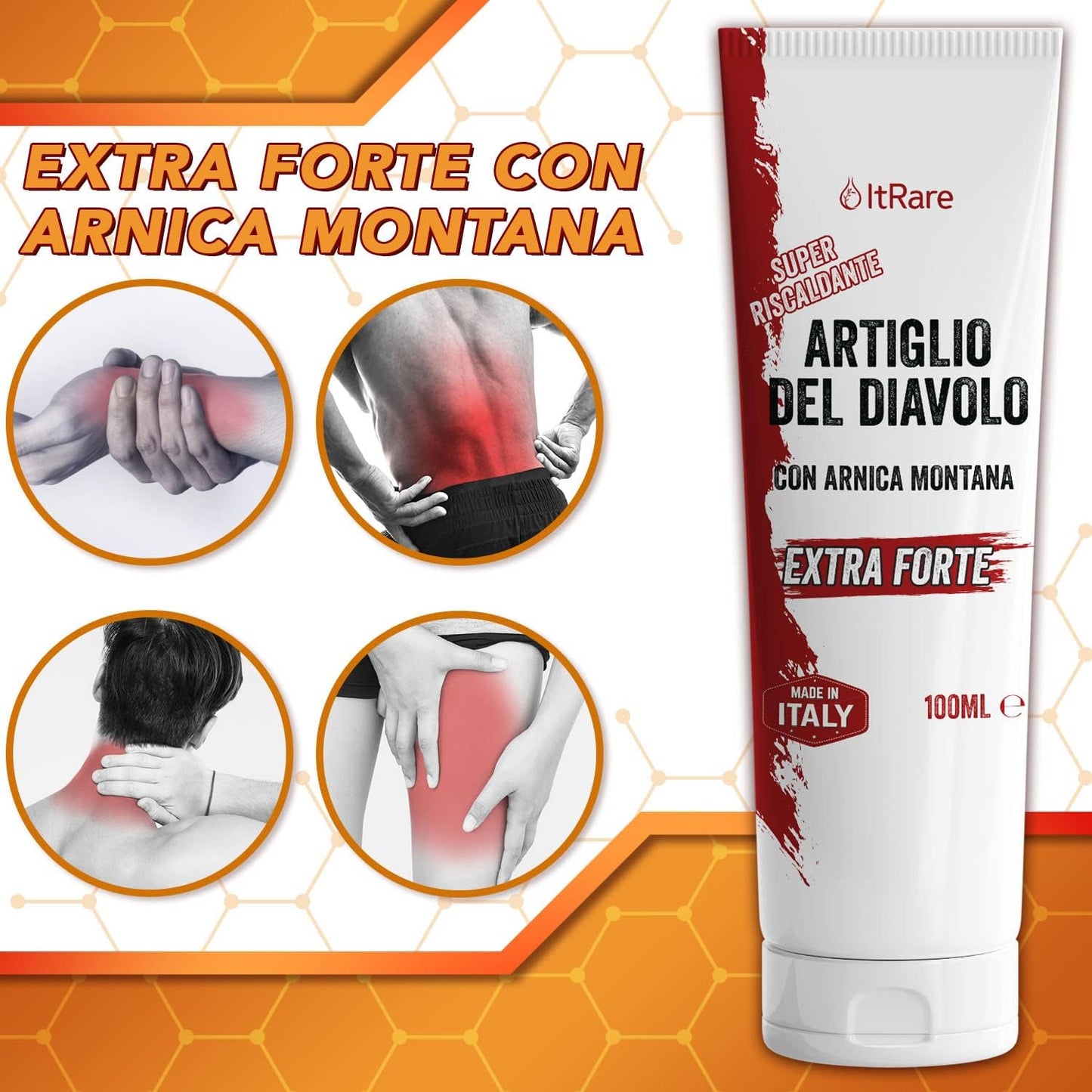 ItRare 100ml - Pomata Artiglio del diavolo forte | Gel con Arnica Montana | Crema