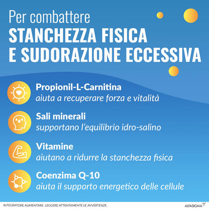 Carnidyn Plus Integratore Alimentare per Stanchezza Mentale e Fisica, 20 Bustine da 5g da Sciogliere in Acqua, Gusto Agrumi