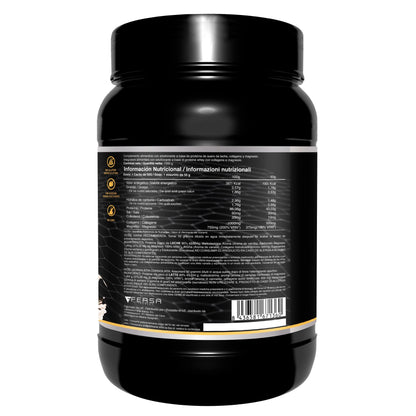 Healthy FUSION Whey protein 100% pura | Proteine whey + collagene + magnesio | Proteine del siero di latte isolate per lo sviluppo muscolare | Massa muscolare pulita | 1000 g (Cioccolato)