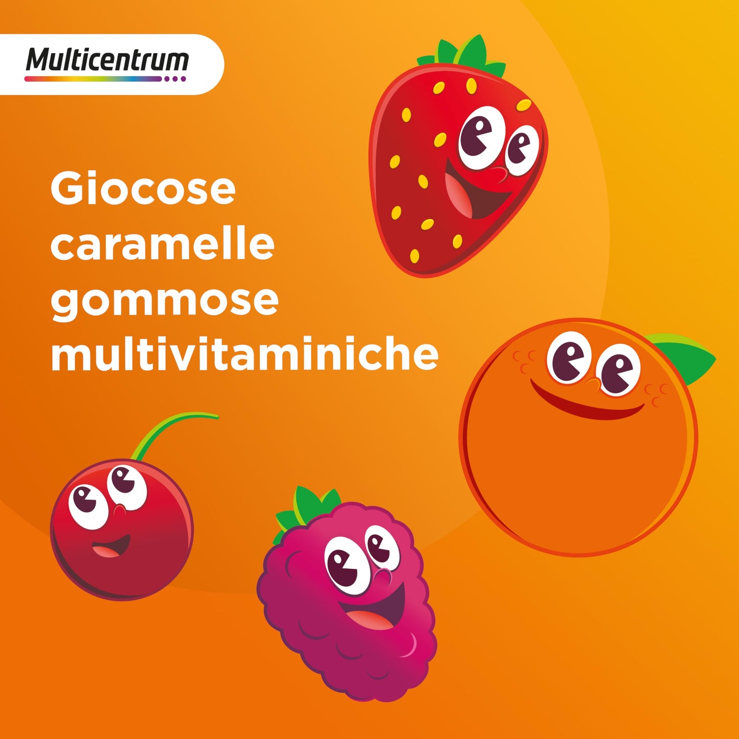 MULTICENTRUM Vitagummy Integratore Alimentare di Vitamine e Minerali Formulato per Bambini 3+, con Vitamina D e Iodio, Gusto Frutta Mista, 30 Caramelle Gommose da Consumare Dove e Quando Vuoi