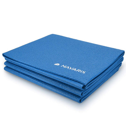 Navaris Tappetino Yoga Pieghevole Anti-Scivolo - Tappeto Sottile 4mm in Morbido Memory-Foam - Ginnastica o Esercizi Pilates in Viaggio Parco Palestra