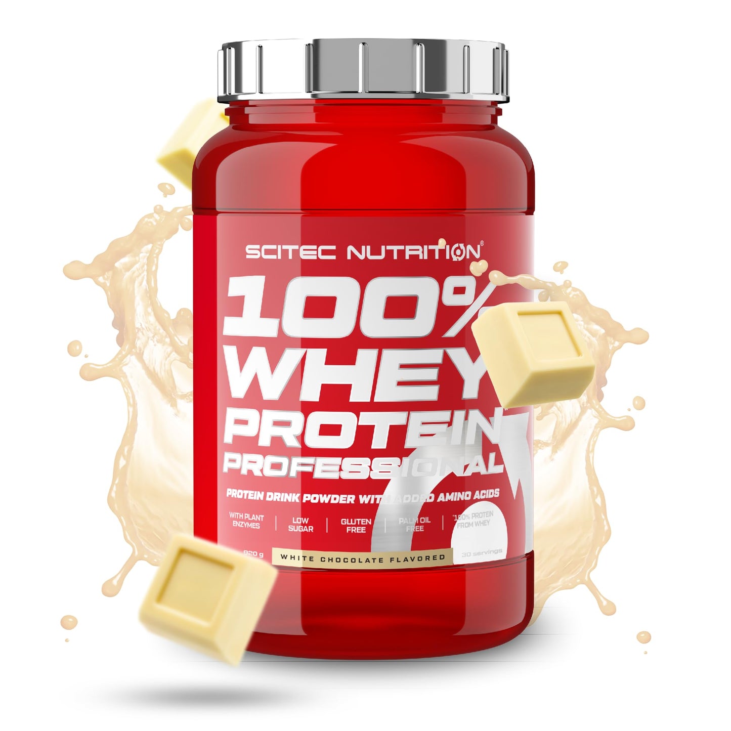 Scitec Nutrition 100% Whey Protein Professional - Potenziato con aminoacidi extra ed enzimi digestivi - Senza glutine - Senza olio di palma, 2.35 kg, Cioccolato